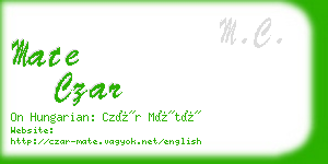 mate czar business card